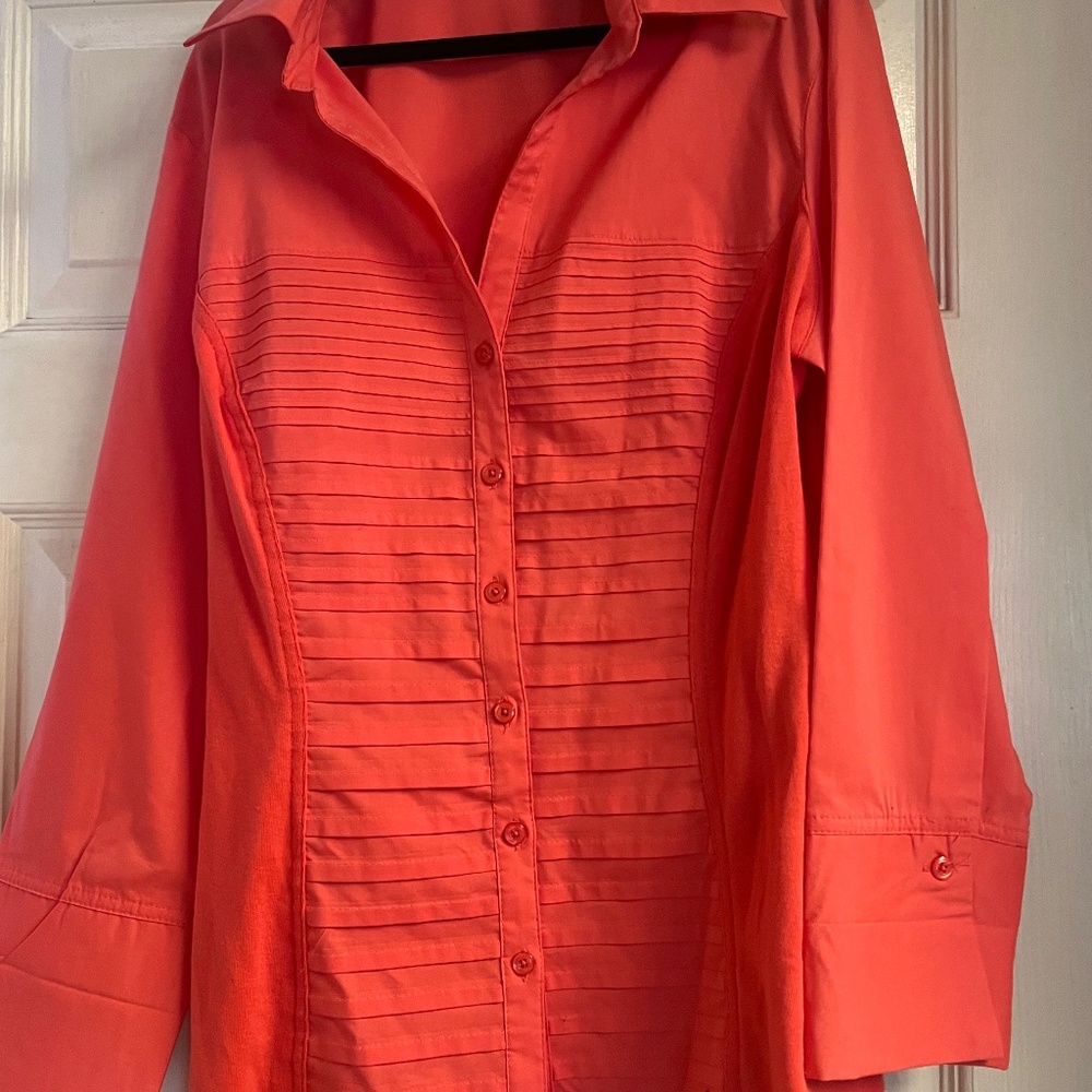 Zac and Rachel orange shirt large